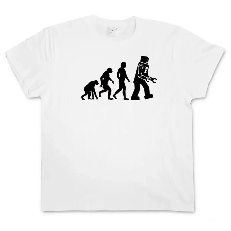 THE BIG WHITE ROBOT EVOLUTION BANG THEORY T SHIRT Sheldon Nerd Cooper TV Geek S разноцветный