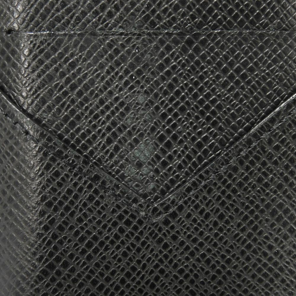 Used 12564 Coin Card Holder M62914 7943 LV Logo Black Card Case Compact Wallet Taiga Noir Men's from Japan AUTHENTIC