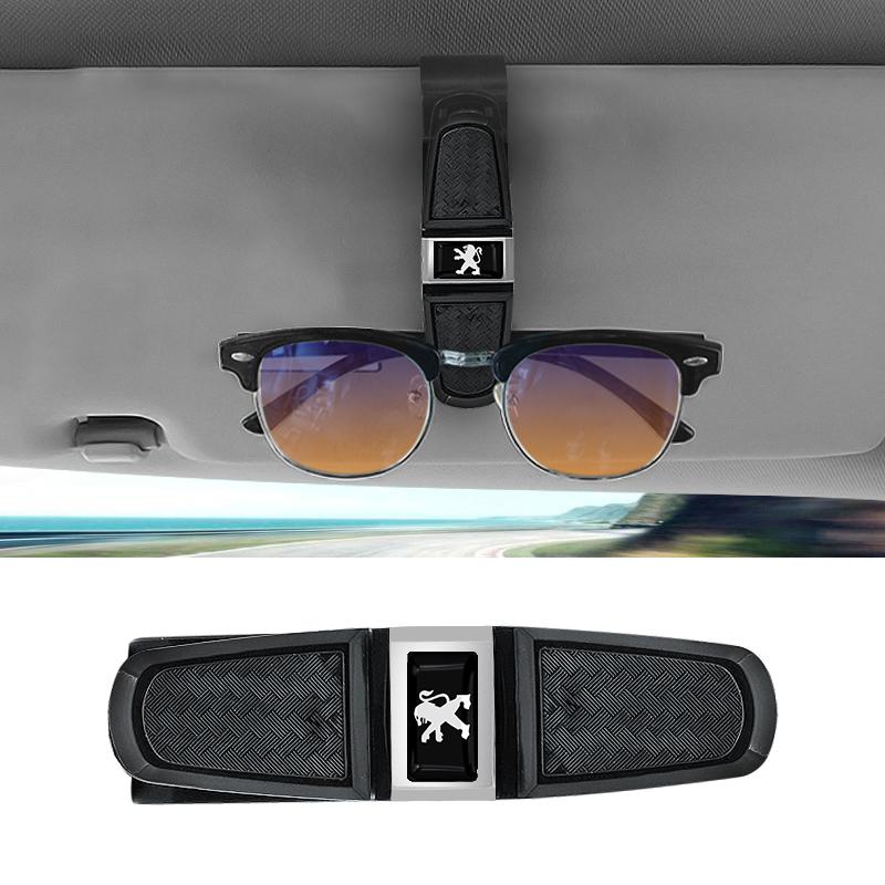 1 szt. Samochodowy uchwyt na okulary przeciwsłoneczne uniwersalny klips na okulary przeciwsłoneczne karta dla Peugeot 308 408 508 RCZ 208 3008 2008 206 207 108 406 407 408 206 207 208 306 307