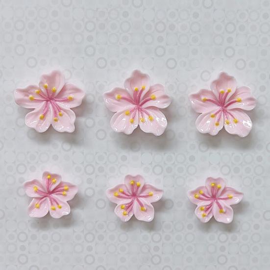 20Pcs Pink Cherry Blossom Refrigerator Magnet Photo Notes Holder Home Office Kitchen Whiteboard Locker Fridge Peach Flower Magnetic Decoration