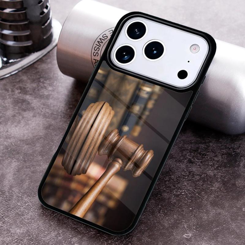 

Gavel Law Judge Justice Phone Case for iPhone 17 16 15 Pro Max Air 14 13 12 11 Plus Shockproof Cover iPhone Air