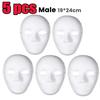 1/8pcs DIY White Masks Halloween Paper Mache Full Face Paintable Cosplay Craft Party Supplies Unisex Face Cover Costume Prop