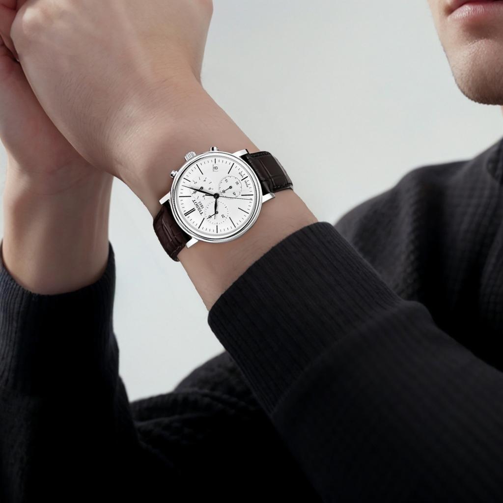 TISSOT Kason Zen I Collection Quartz Movement Men's Watches Watch 41mm White Dial Stainless Steel Case T122.417.16.011.00