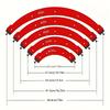 5pcs Radius Corner Jigs for Wood Working Woodworking Inside and Outside Corner Large Arc Mold Set Precision Positioning Template