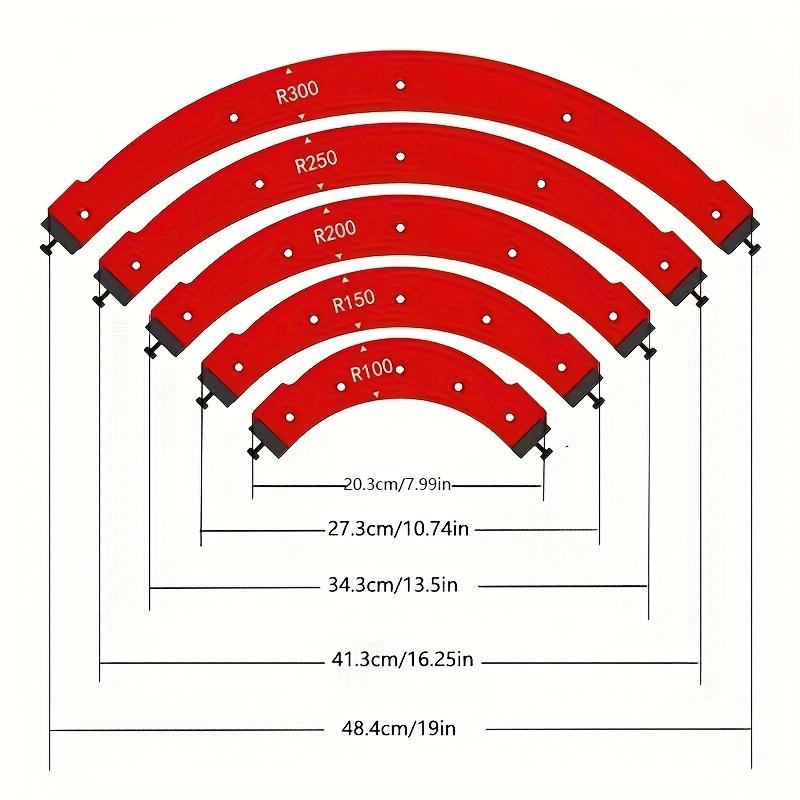 5pcs Radius Corner Jigs for Wood Working Woodworking Inside and Outside Corner Large Arc Mold Set Precision Positioning Template