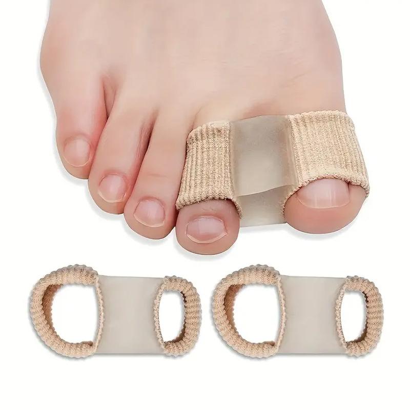 Silicone Toe Corrector Double Ring Design Elastic Big Toe Valgus Bunion Relief Overlap Splitter for Foot Pain Relief