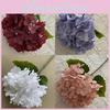 Hydrangea Artificial Silk Flower Lifelike Single Stem For Wedding Home Decor