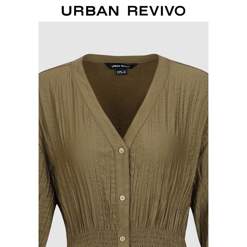 UR Women's Urban Retro Textured V-Neck Dress