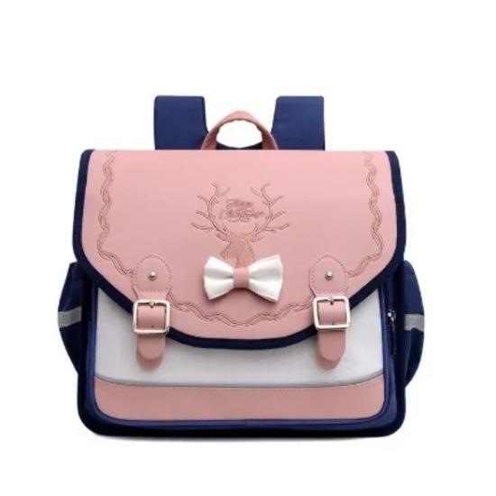 Children's New Contrasting Zipper Nylon Large Capacity Lightweight Breathable Multi-layer Waterproof Student Bag