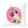 European and American Cartoon Dog Pillow Cover Peach Leather Velvet Print Pillow Cover Cushion Pillow Cover Car Sofa Waist