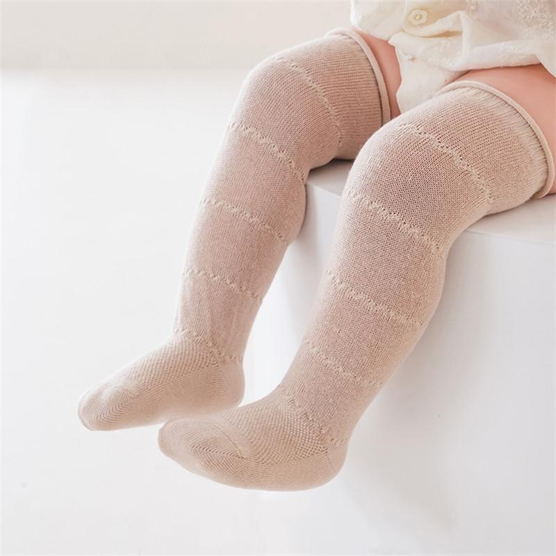 5 Pairs/lot Kids Hollow Out Long Socks Summer Thin Mesh Knee High Princess Sock Infant Toddler Cotton Boneless Socks 0-5 Years