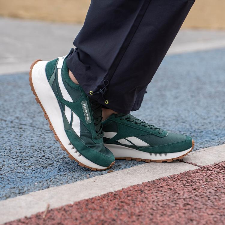 Reebok Cl Legacy W+ Zapatos Casuales Cómodos de Suela Gruesa Zapatillas de Running de Caña Baja Zapatilla Unisex Verde Oscuro 24FRC903U3GL0