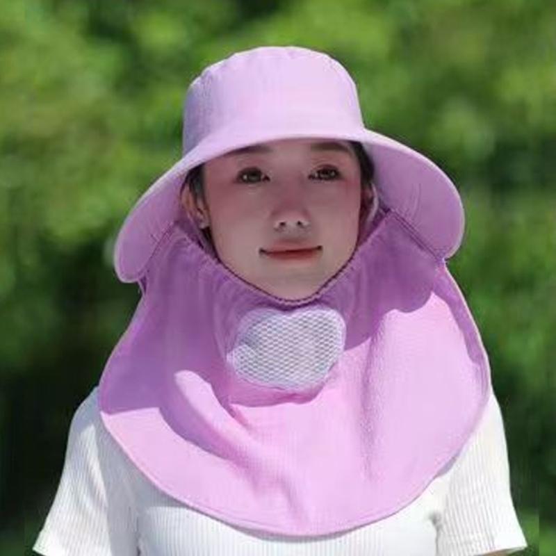 Moisture Wicking Ponytail Hat for Teens Adult Sunproof Holiday Hat with Face Cover Sun Hat Comfortable Cycling Hat