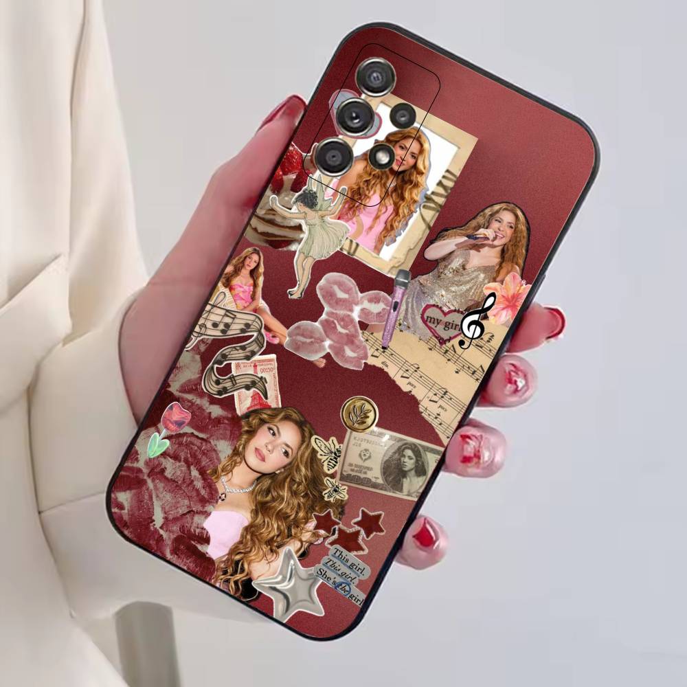 Singer S-Shakira Fashion Phone Case For Samsung S25,S24,S21,S22,S23,S30,Ultra,S20,Plus,Fe,Soft Silicone Black Cover