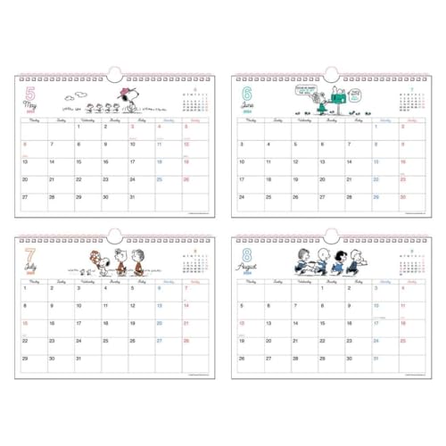 Sunstar Stationery Snoopy 2024 Calendar Wall Hanging Vintage S8520259