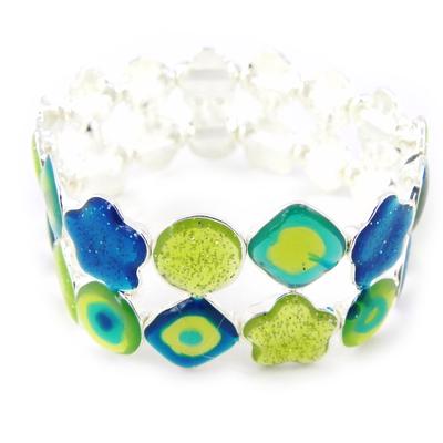 [H0845] - Designer Bracelet 'Les Acidulés' Blue Green