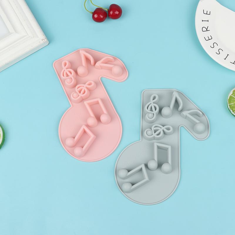 Molde de Silicona con Forma de Nota Musical Herramienta de Horneado de Resina para Cocina Molde de Hielo para Pastel y Chocolate DIY