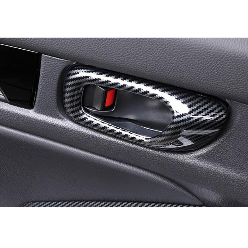ABS Plastic Car Handrail Door Handle Bowl Covers Trim Auto Accessories Armrest 4PCS For Honda Civic 11th Gen 2024