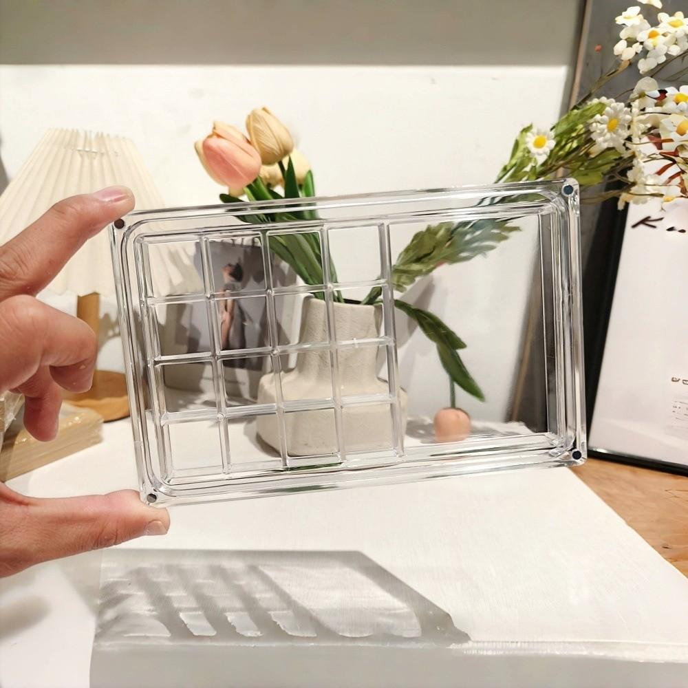 17-Grid Seashell Display Box Acrylic Durable Storage Display Organizer Box With Photo Frame Starfishs Trinket Storage Case