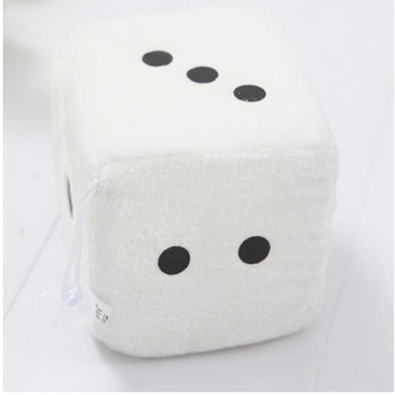 Multicolor Plush Dices Car Hanging Pendant Dice Automobiles Rear View Mirror Charms Hanging Suspension Ornaments Car Decoration