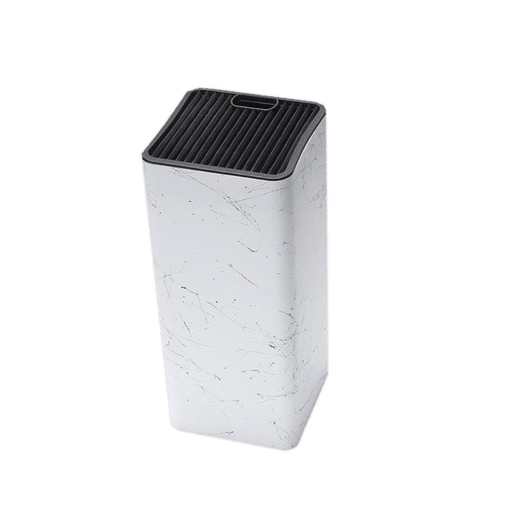 Square Kitchen Cutter Holder Marble Pattern Kitchen Cutter Organizer  Restaurant White Groove