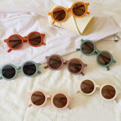 Fashion Kids Fashion Outdoor Sunglasses Trendy Round Frame Eye Protection Shades Sun Glasses Boys Girls Lovely Candy Color Eyewear