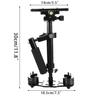 Stabilizzatore Video per Fotocamera S40 Portatile Steadycam da 15,8"/40cm per DSLR Steadicam Video AEE con Piastra a Rilascio Rapido