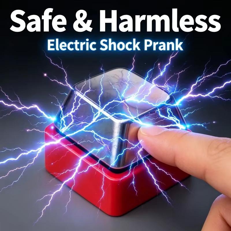 Electric Shock Prank Button Toy That Plays Tricks On People By Pressing Buttons Keychain Pendant Stress Relief Toy
