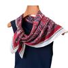 Fashion Texture Herringbone Pattern Cotton and Linen Feeling Small Square Scarf Silk Scarf Imitation Velvet Headscarf Shawl Sun Protection Scarf Women