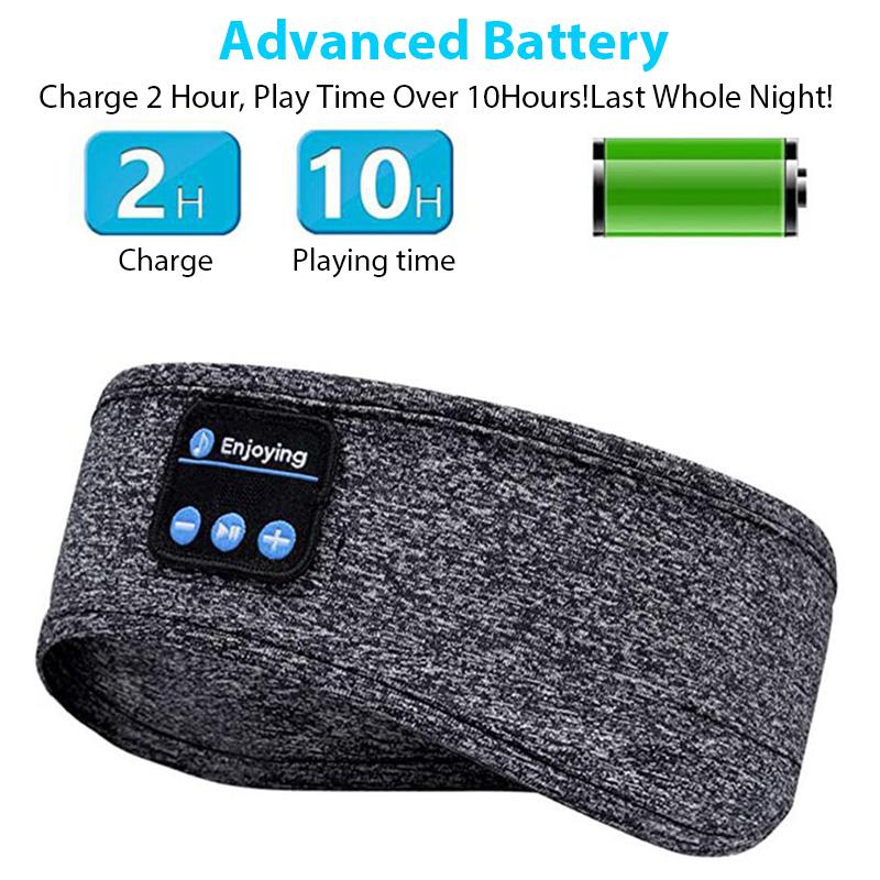 Kabellose Bluetooth-Musik-Augenmaske, Sport-Stirnband, geräuschdämpfende Kopfhörer, Telefonieren, Laufen, Yoga, Musik-Kopfhörer, kabelloser Schlaf-Kopfhörer