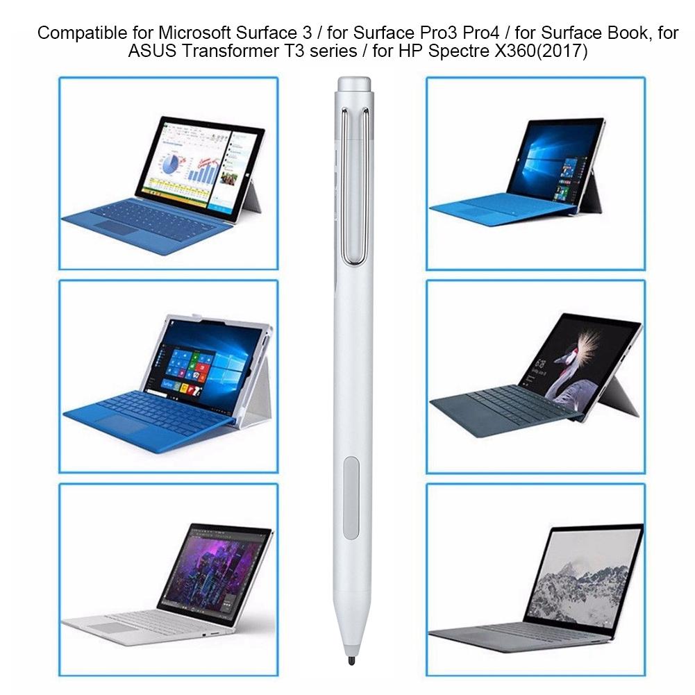 Portable Professional Touch Screen Active Tablet Stylus Pen for Surface Pro3 Pro4 (Silver)
