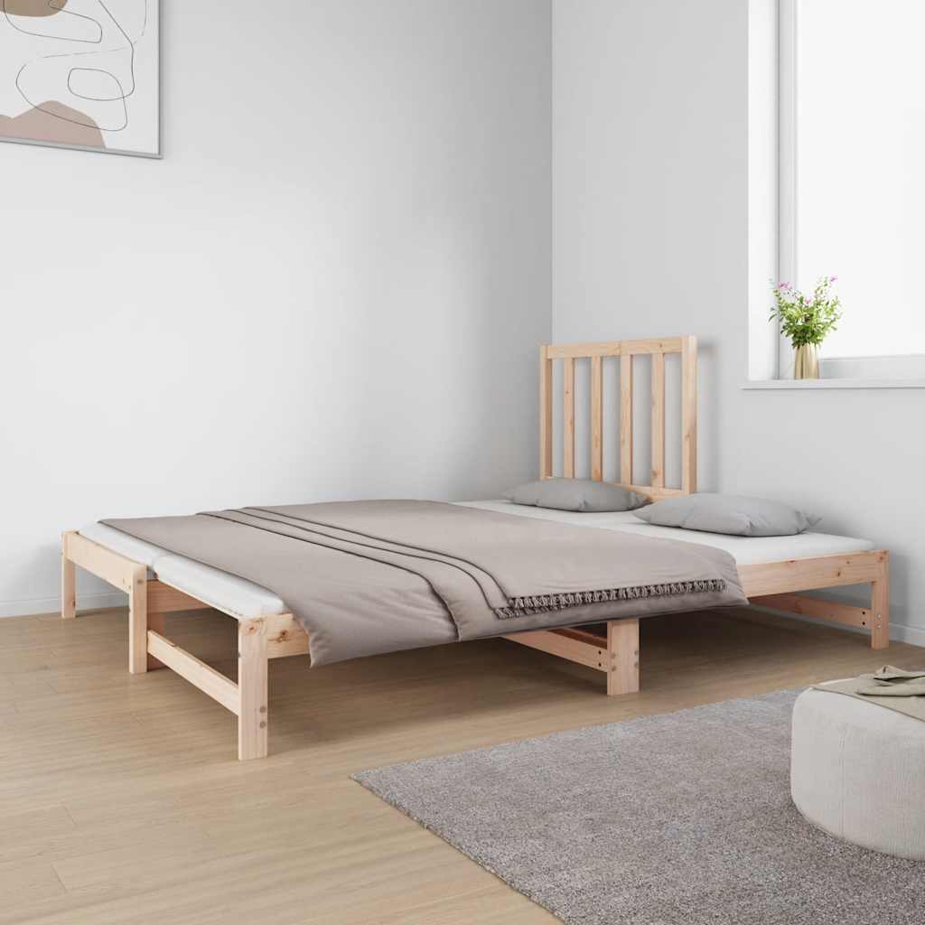 Daybed Extendable 2*(90*190) Cm Solid Pine Wood