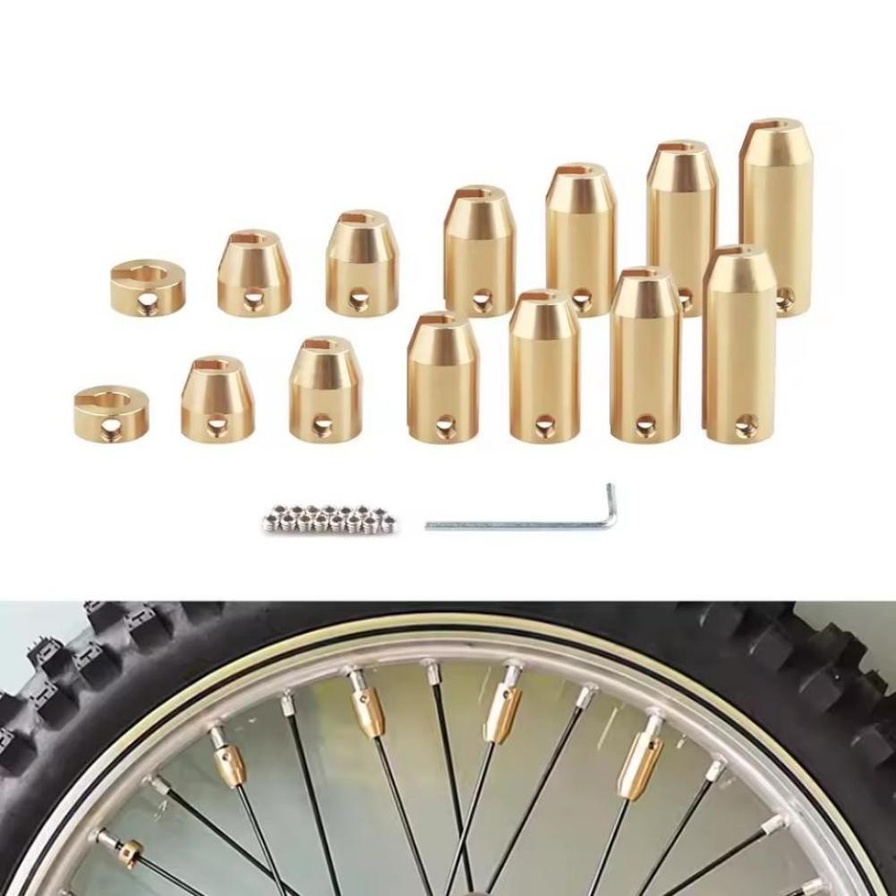 Poids d'équilibrage dynamiques pour roues à rayons de moto Adaptés aux rayons internes de 48 mm Alliage de laiton pour une performance de roue stable et précise