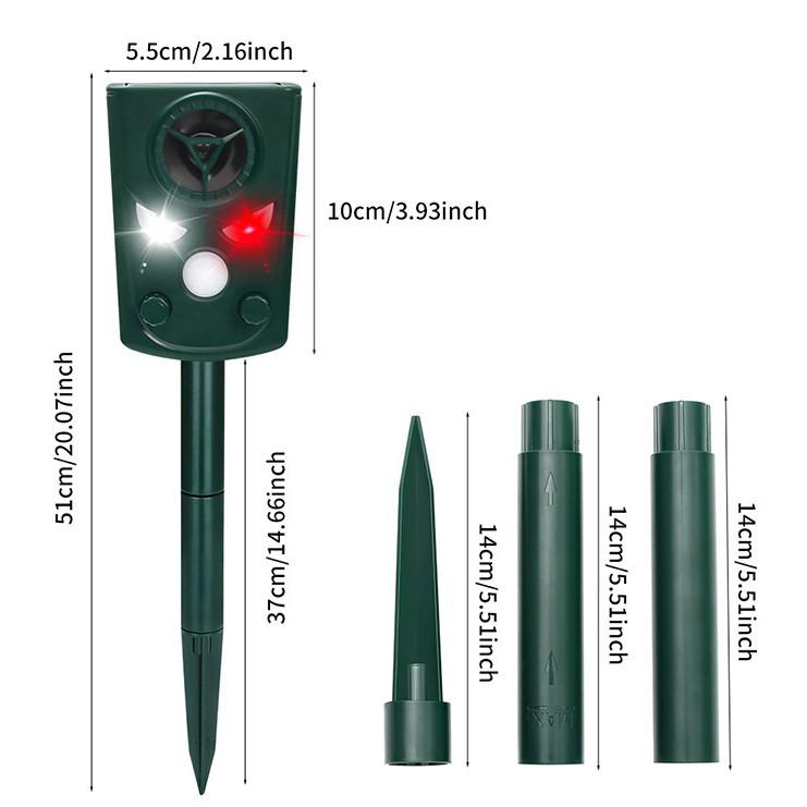 Ultrasonic Solar Animal Repeller: Dog, Rat & Bird Deterrent