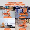 Hydraulic Lift Table Cart, 500lbs Capacity 28.5" Lifting Height, Manual Single Scissor Lift Table with 4 Wheels and Non-slip Pad, Hydraulic Scissor