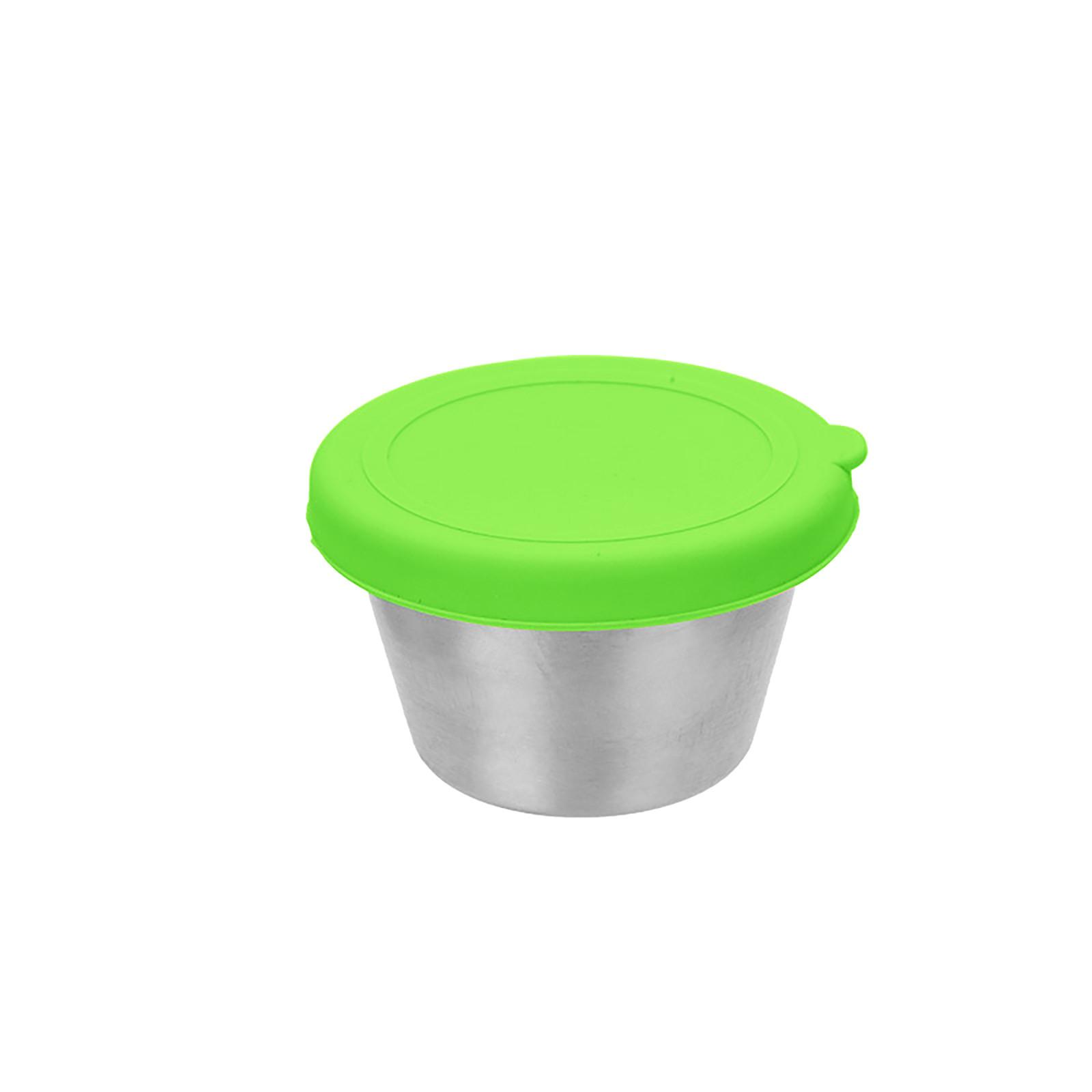 

Stainless Steel Dipping Plate, Tomato, Silicone Lid, Preservation Box, Sealed Leak Proof Cup, Seasoning Plate One Size зелёный