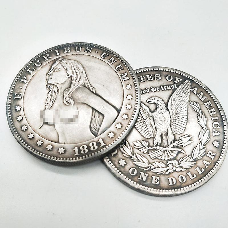 Antique Hobo Coin Sexy Beauty Silver Coin Copper Plated Silver To Make Old Collection Crafts Exquisite Gift