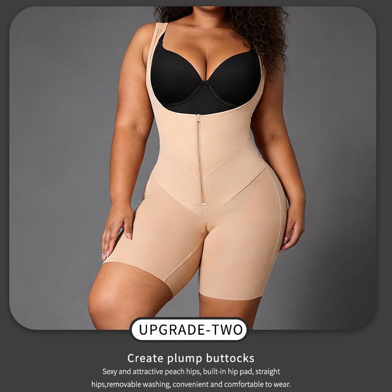 Women's Postpartum Tummy-Control Butt-Lifting Shapewear with Zipper Crotch