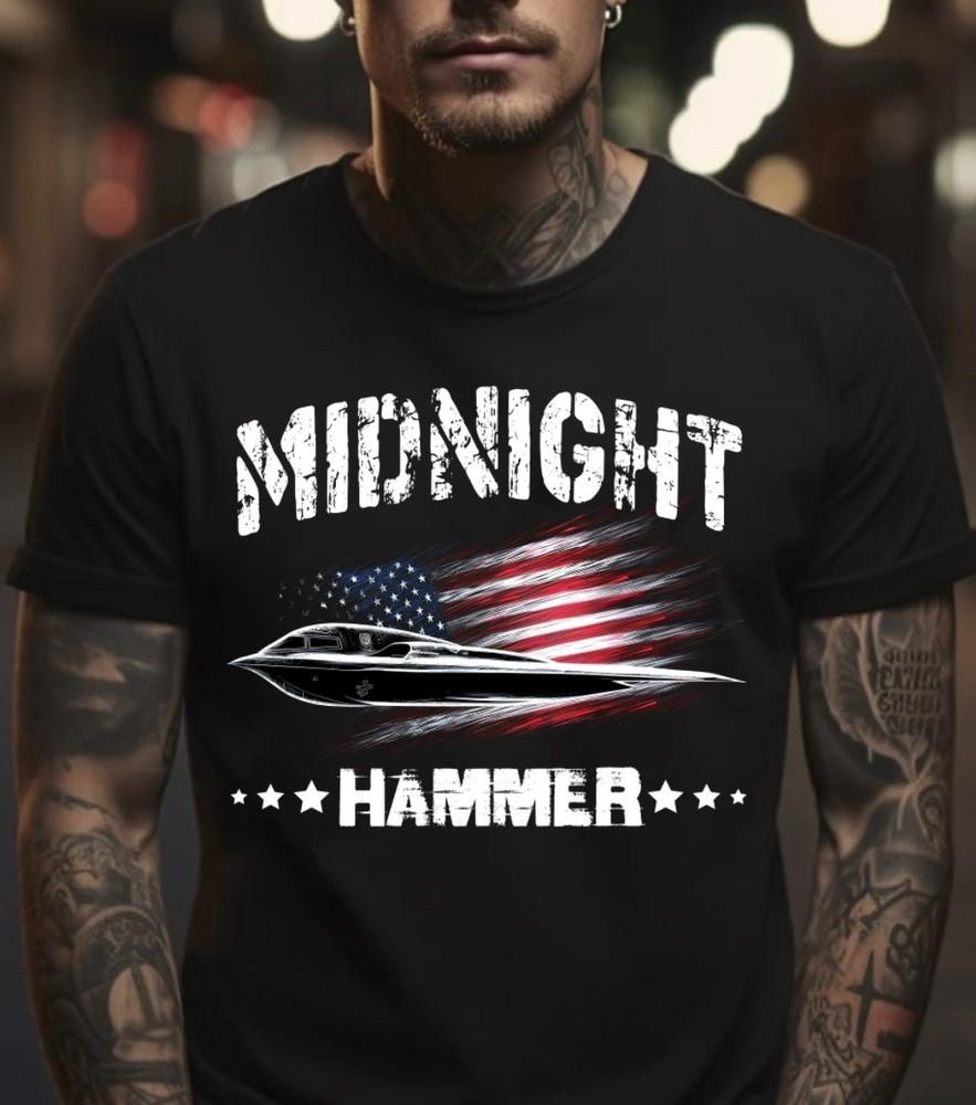 Midnight Hammer Black T-Shirt, S-5XL Unisex T-Shirt XXL