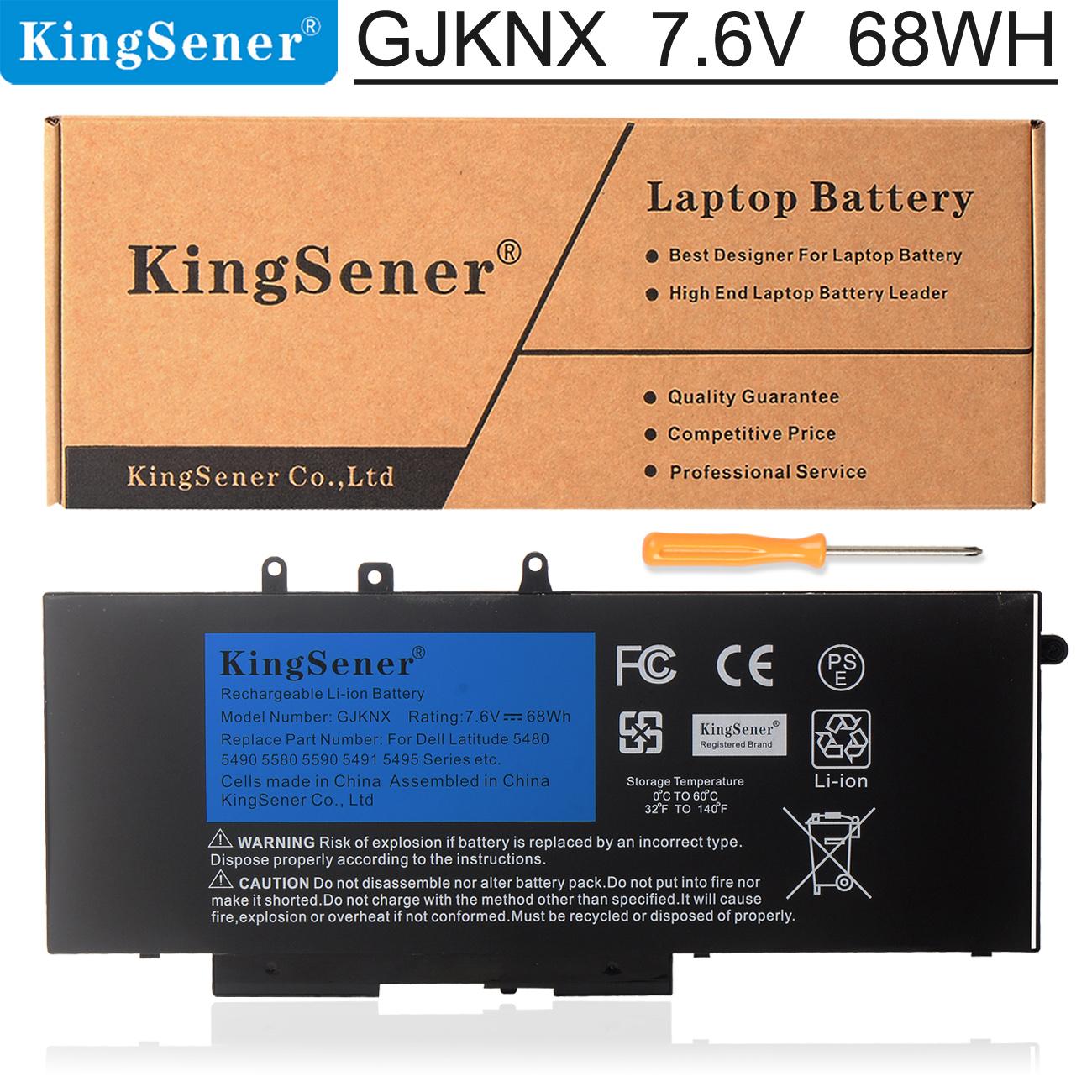 

Аккумулятор Kingsener GJKNX для ноутбука Dell Latitude 5480 5580 5490 5590 для DELL Precision M3520 M3530 GD1JP 7,6 В 68WH