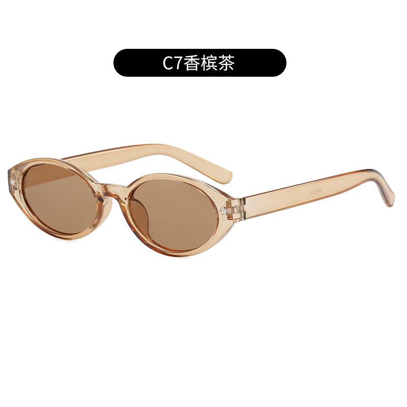 Trendy Small Oval Designer Sunglasses Women Luxury Brand Retro Black Shades Glasses Ladies Goggle UV400 Eyewear