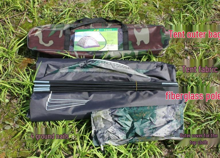Tenda da Campeggio e da Interno Mimetica per Una Persona - Resistente ai Raggi UV e Antivento