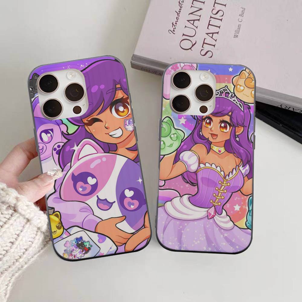 Aphmau Cute Girl Funny Phone Case For IPhone 16 15 17 Pro 11 12 13 14 Pro Max Plus Soft Ripple Silicone Cover Shell