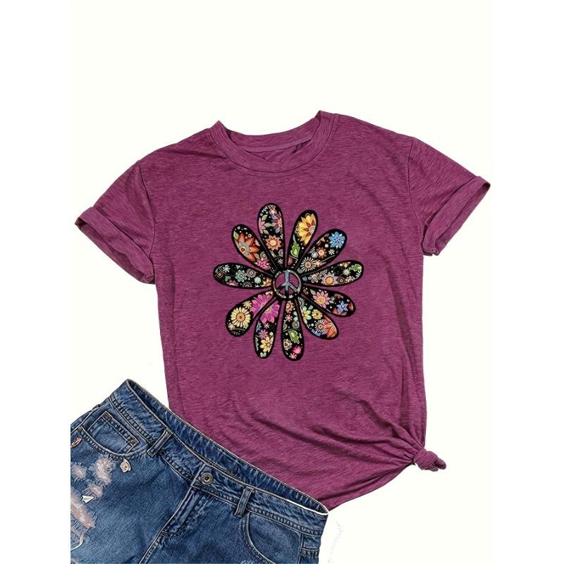 Cross-border European and American Clothing Round Neck Pocket Short-sleeved Casual Loose Top Bottoming Short-sleeved T-shir