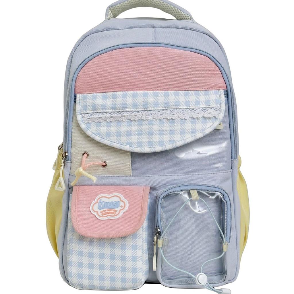 Schoolbag two-dimensional dopamine pain bag cute student schoolbag campus student schoolbag large capacity transparent pain bag
