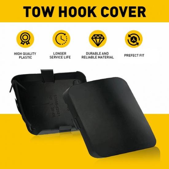 2 X Front Left Bumper & Right Hook Cover Cap Tow Fit Toyota RAV4 2006-2008