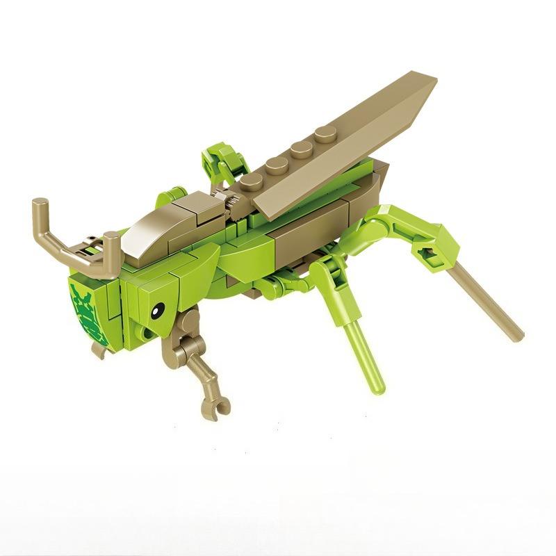 Creative Building Blocks Insect Model Bee Dragonfly Ant Mantis Children'S Assembled Toys Interesting Animal Ornaments Gifts Kids