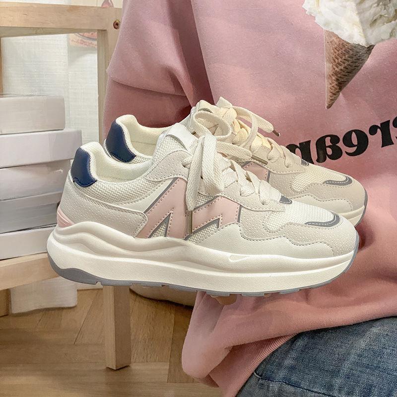 

Толстая подошва повседневные спортивные туфли для пап женские Ins модные новые сетчатые дышащие универсальные белые Cortez 40 розовый