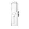 Shatter-Resistant Champagne Glasses Double Wall Bubble Wine Cup Bar Tool Glass Drink Cup  Weddings