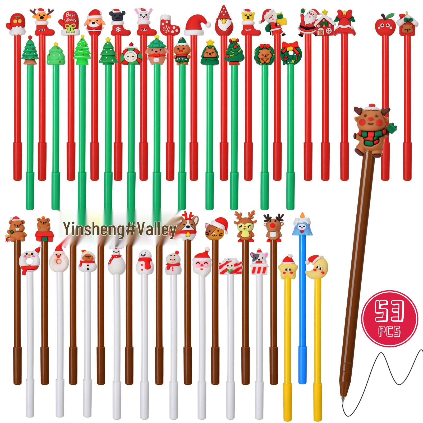 

Christmas Cartoon Gel Pen - Creative Santa Gift for Students, Fun Stationery 0.5mm Tip